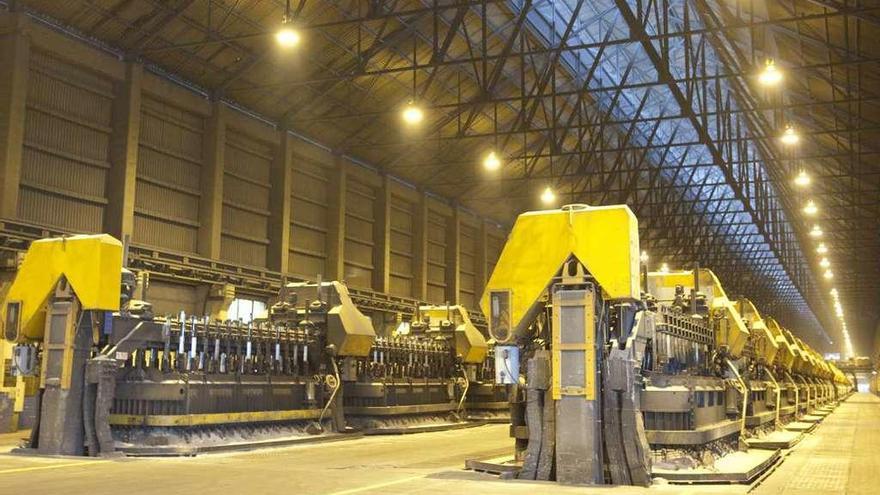 Interior de las instalaciones de Alcoa en el polígono de A Grela.