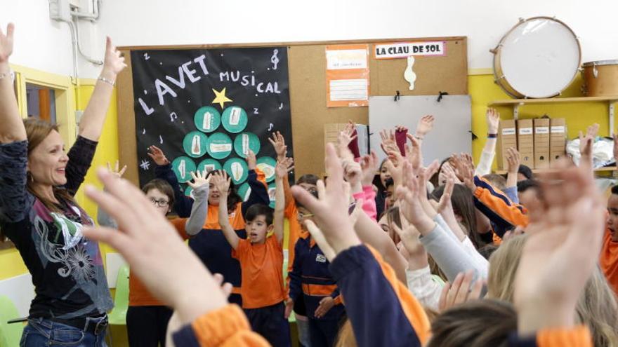 Assaig dels alumnes de l&#039;escola Barnola d&#039;Avinyó