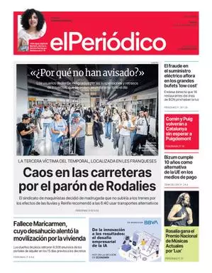 La portada de EL PERIÓDICO del 8 de octubre de 2026