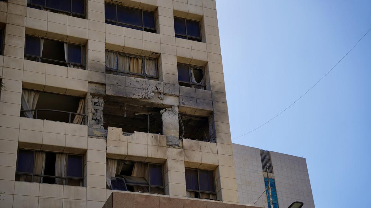 hotel Ramada bombardeado en Beirut
