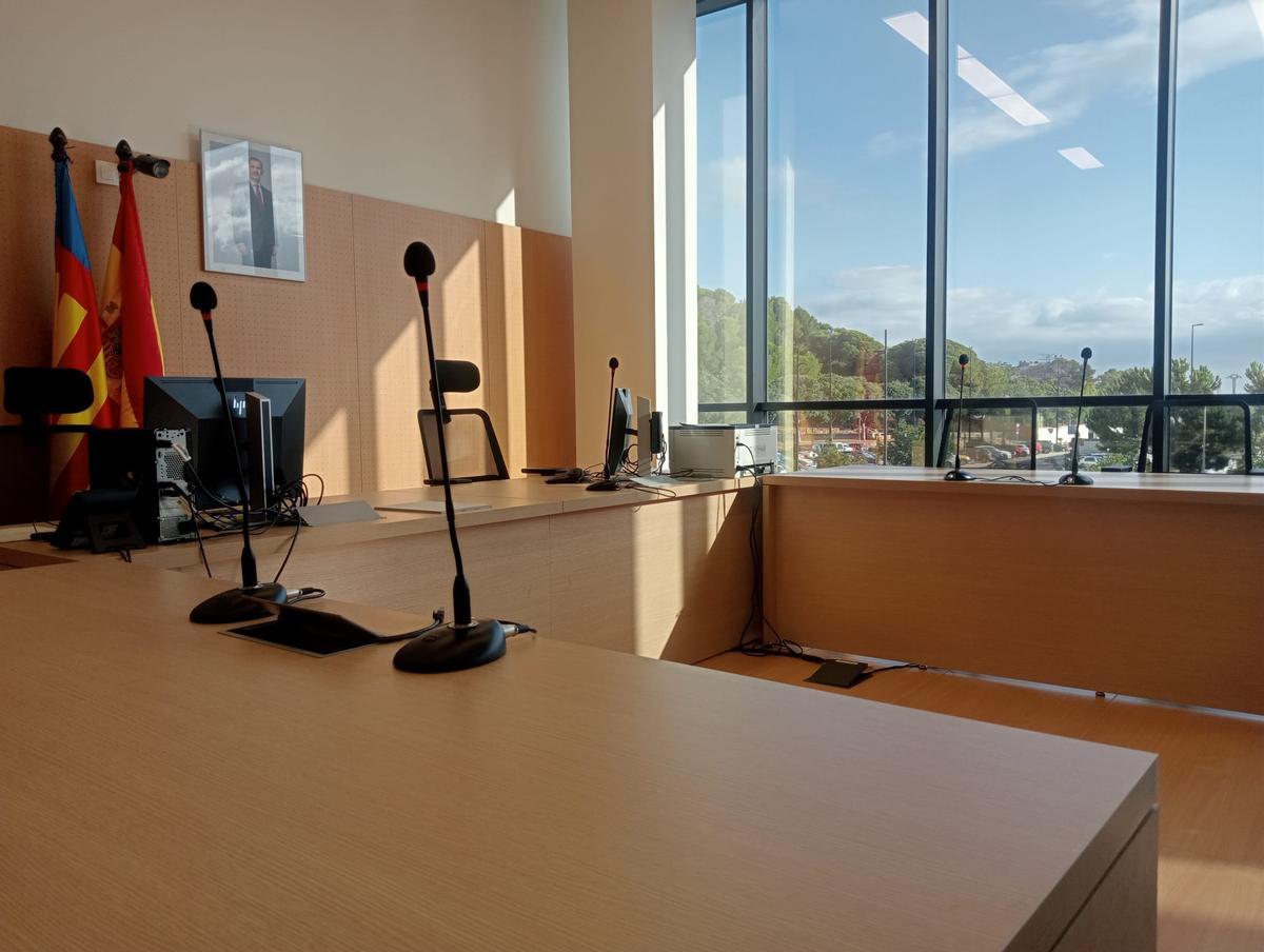 Sala de vistas del Juzgado de Gandia, en una imagen de archivo.