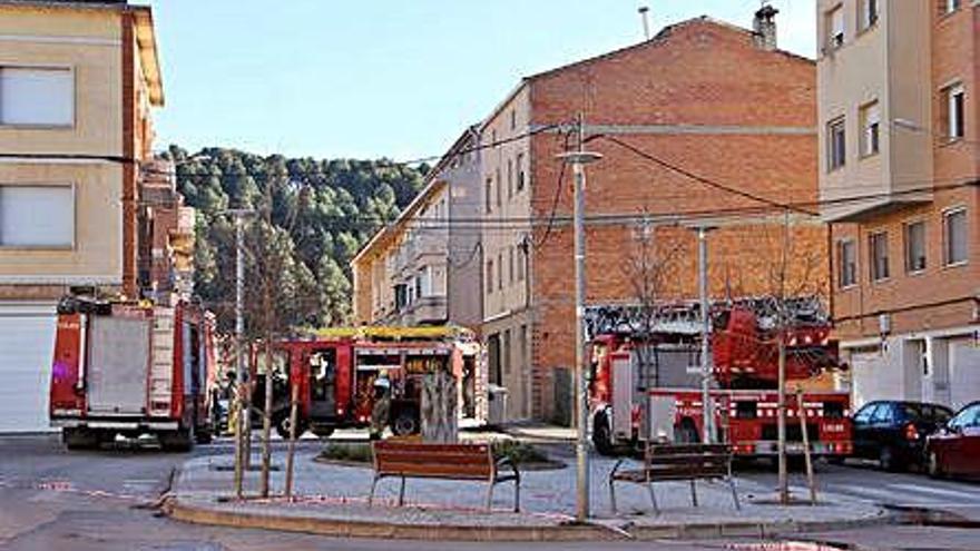 Ensurt pel foc en una galeria a Sant Fruitós