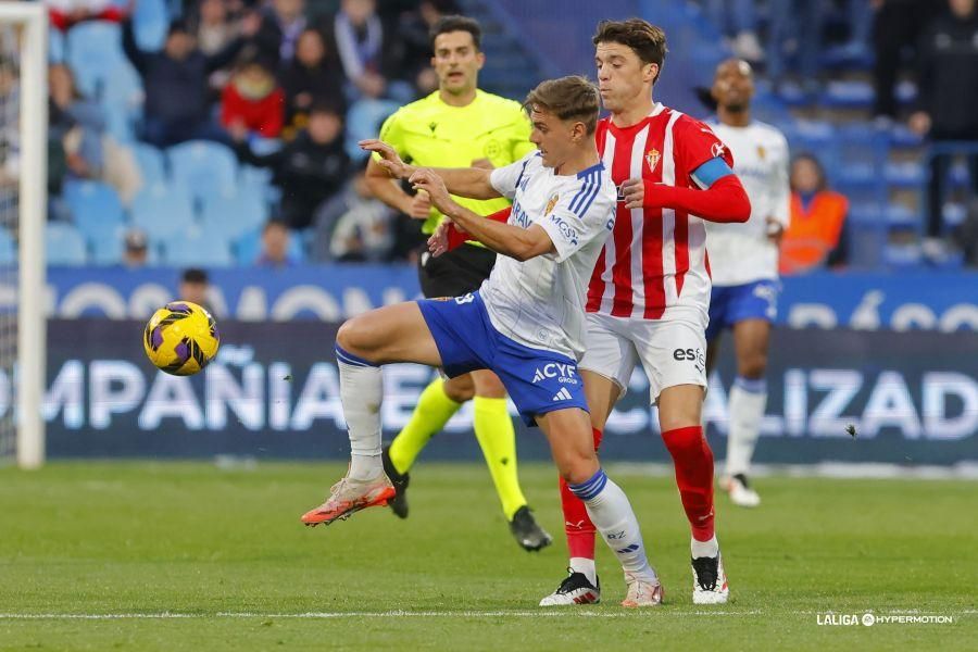 Así fue el partido entre el Sporting y el Zaragoza