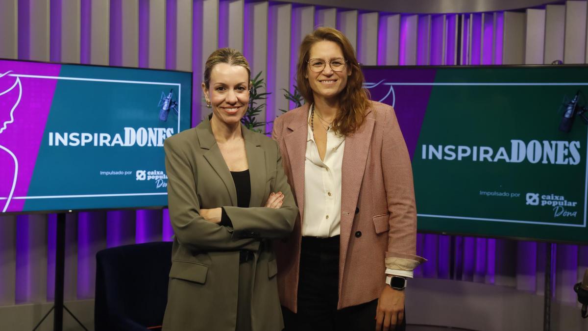 Silvia Tomás y Anna Montañana tras la grabación del podcast de Inspiradones.