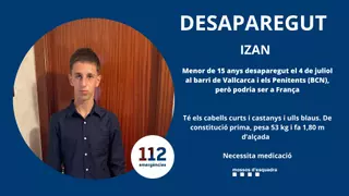 Desaparecido un adolescente en Barcelona que necesita medicación y podría estar en Francia