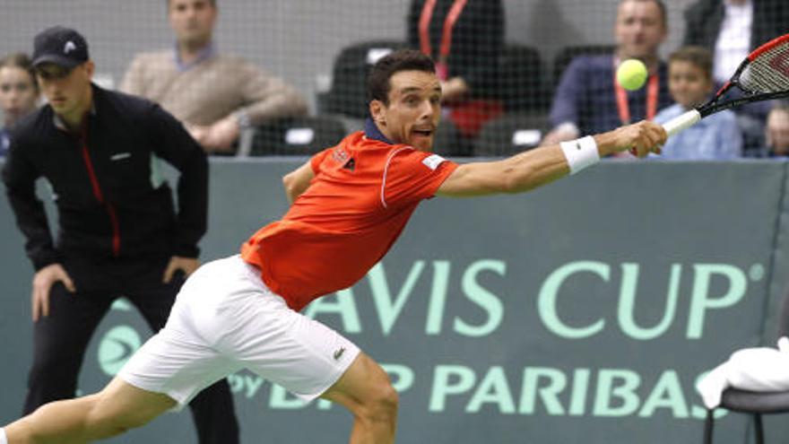 Roberto Bautista, en la eliminatoria de Copa Davis con España ante Croacia