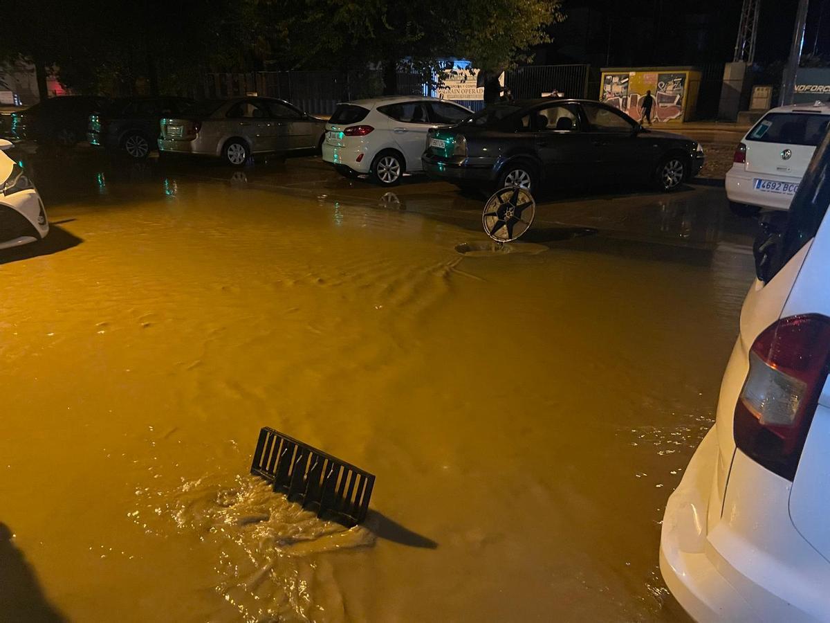 Estado de una calle de Villarrubia el pasado sábado.