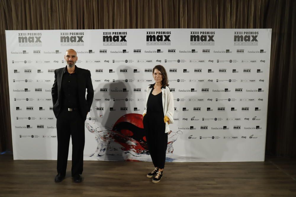 Candidatos, presentadores e invitados a los galardones desfilaron por la 'alfombra roja invisible' del AC Málaga Palacio