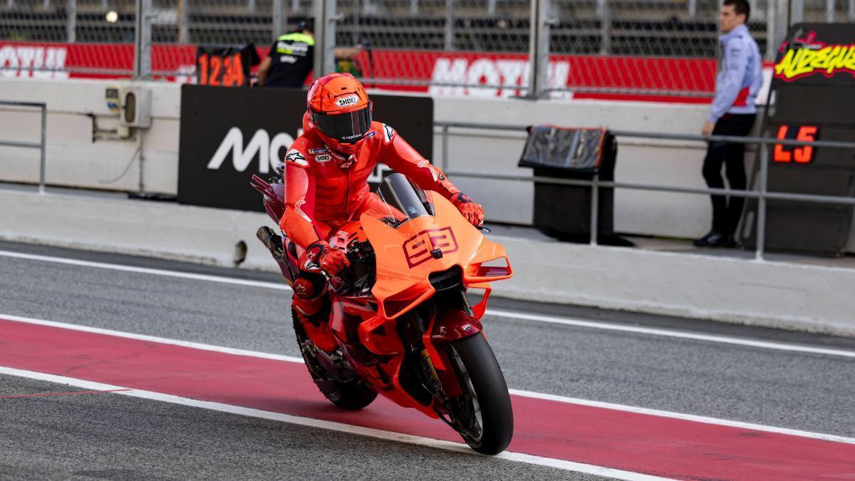 Test de MotoGP en el Circuit de Catalunya .