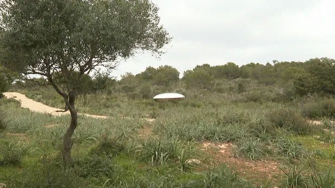 El supuesto ovni que ha aparecido en una finca privada de Menorca