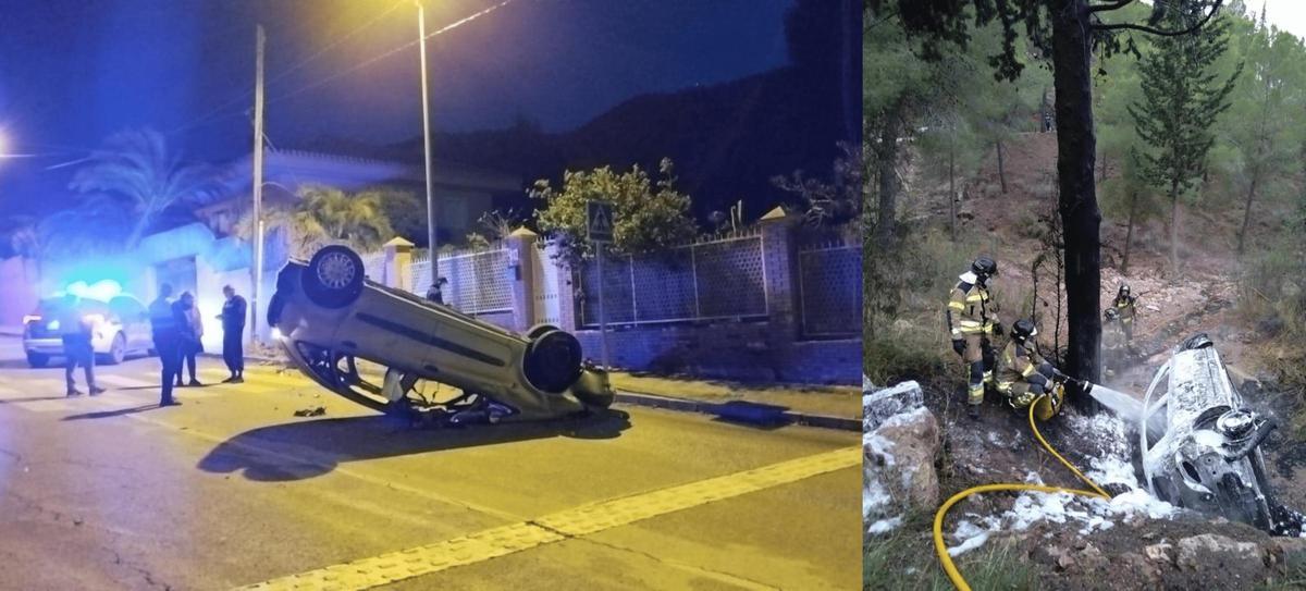 Dos accidentes por exceso de velocidad en Los Teatinos