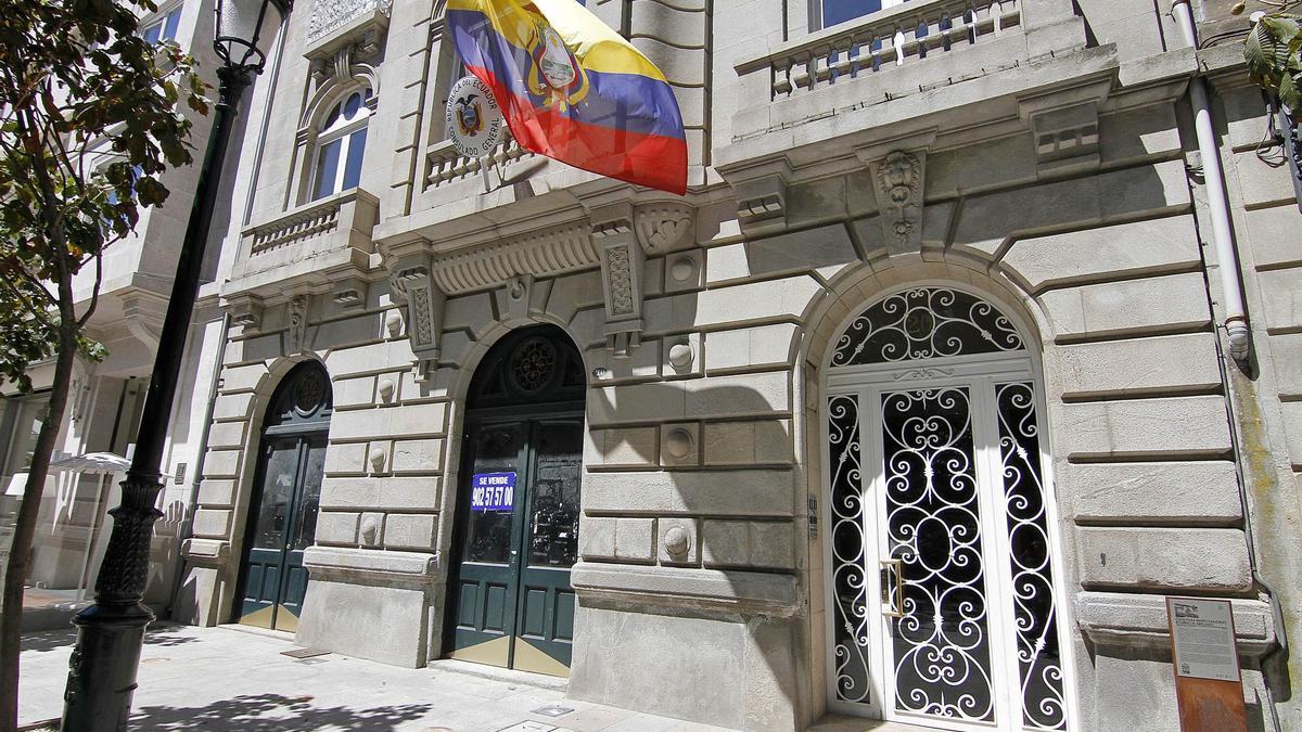 Consulado generar de la República de Ecuador, en Vigo.