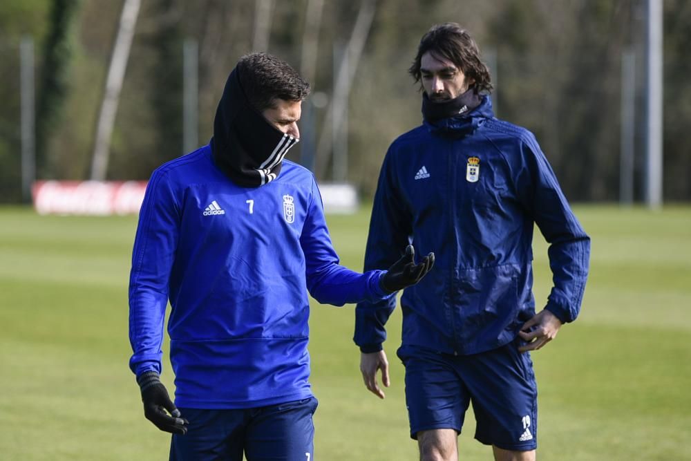 Entrenamiento del Oviedo en El Requexón