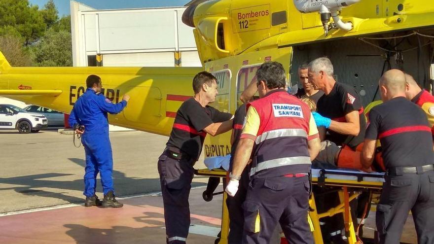 Rescatan en helicóptero a un cazador de 60 años accidentado en la montaña de Pedreguer