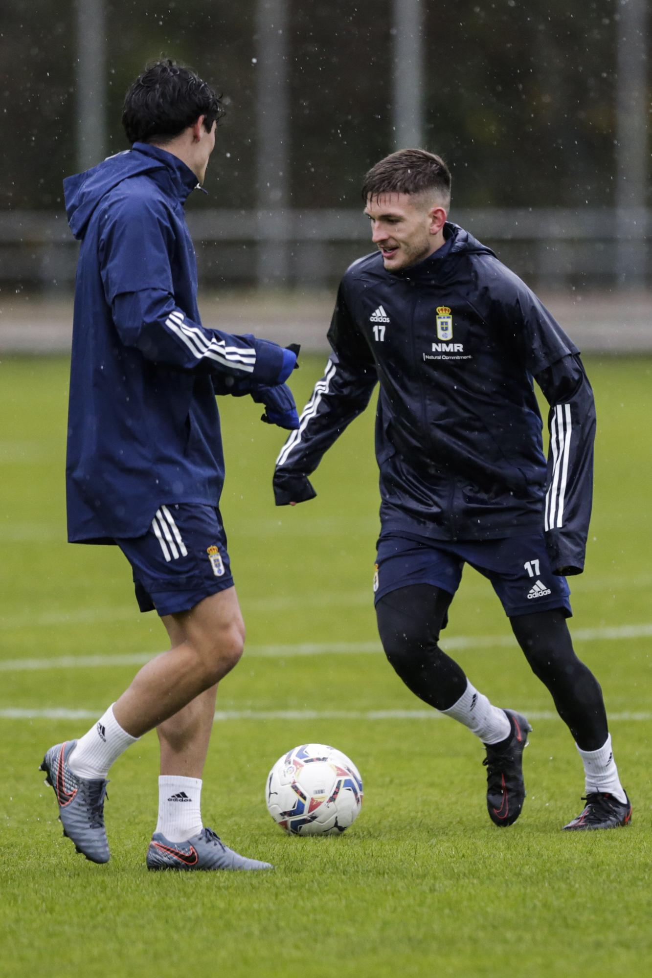 Entrenamiento del Oviedo tras empatar ante el Alcorcón