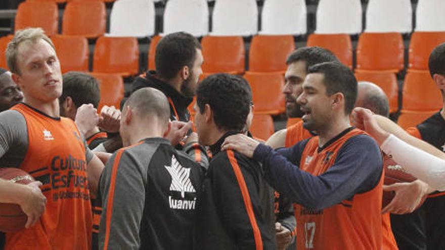 Imagen de un entrenamiento del Valencia Basket