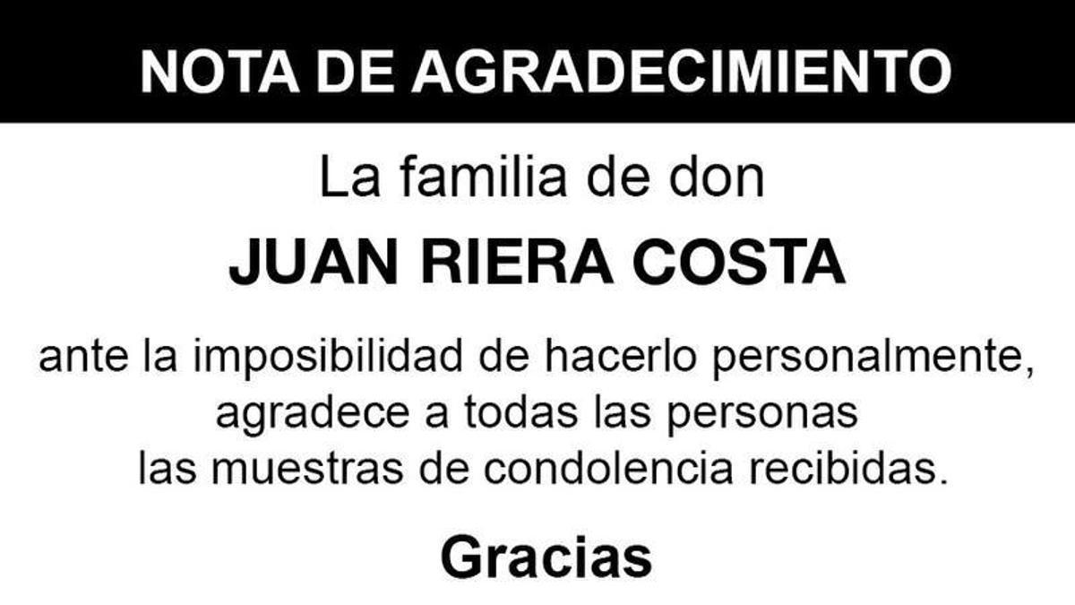 Nota Juan Riera Costa