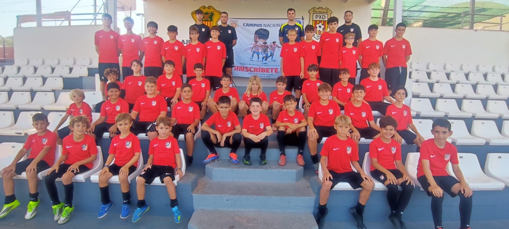 Una imagen de los participantes en el Campus Atlético de Madrid.
