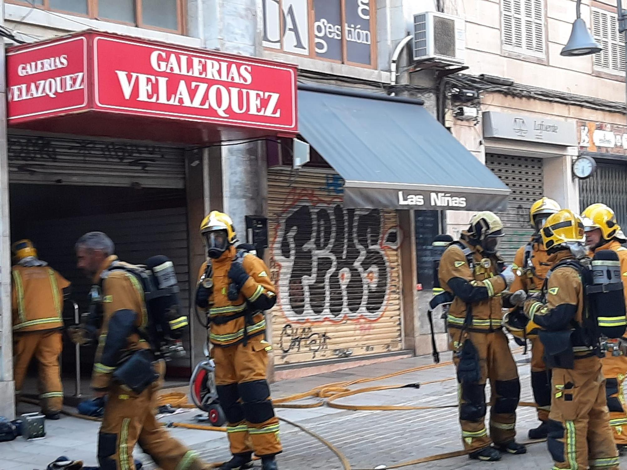 Incendio en las Galerías Velázquez de Palma