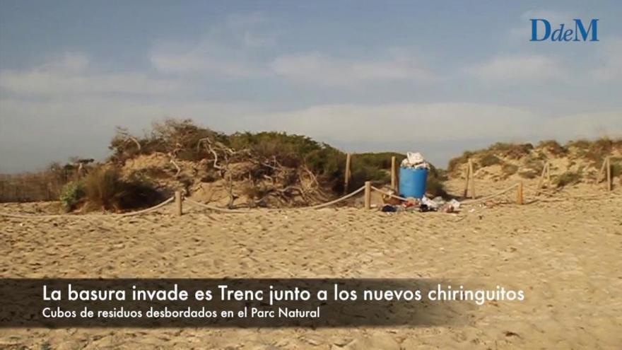 Basura en el Parc Natural de es Trenc