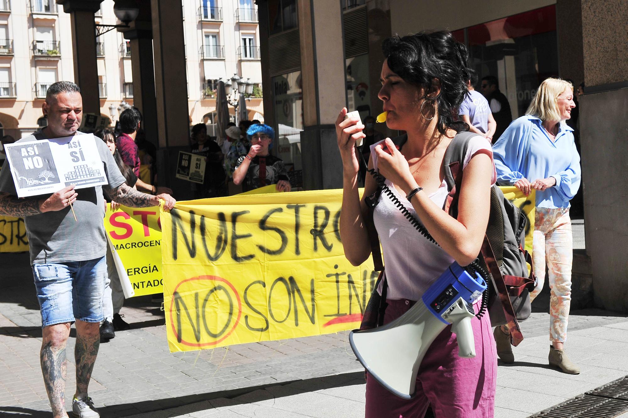 Manifestación contra las plantas solares en Elda