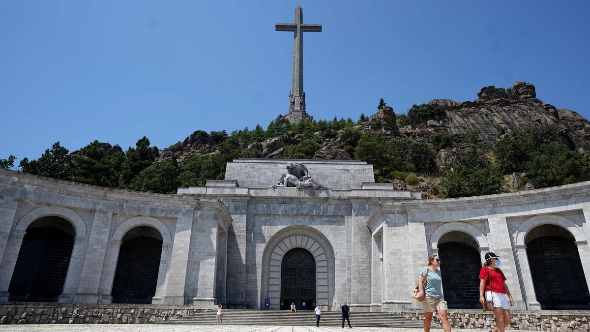 Exterior de la basílica del Valle de los Caídos, en la localidad madrileña de San Lorenzo de El Escorial, el pasado 20 de julio de 2021.