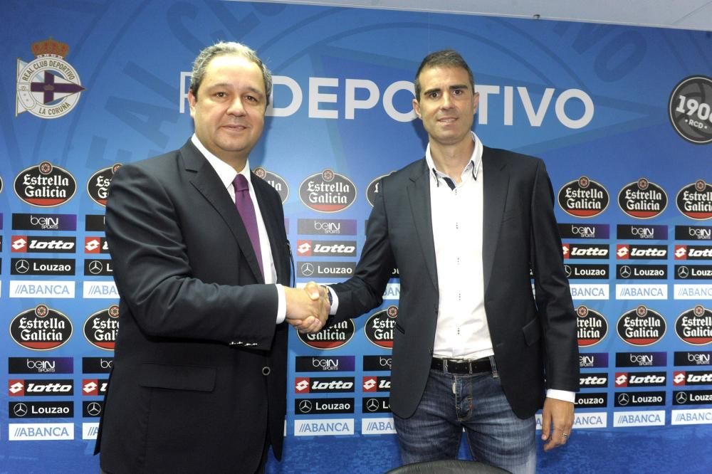 Presentación de Gaizka Garitano como nuevo entrenador del Deportivo