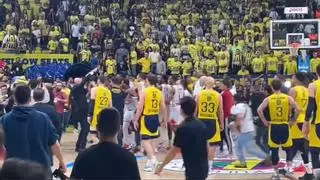 Brutal tangana entre los fans del Fenerbahçe y los jugadores del Mónaco