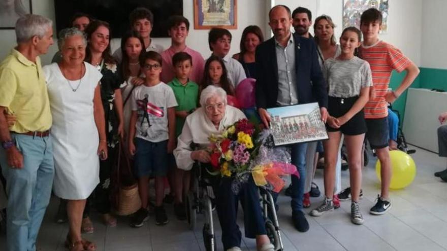 Lladó en un moment de l&#039;homenatge que ha rebut avui dimecres