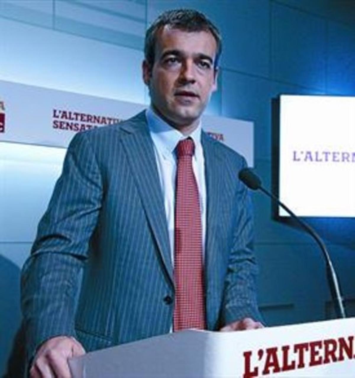 Cara nova 8 Maurici Lucena, ahir a la sala de premsa del PSC.