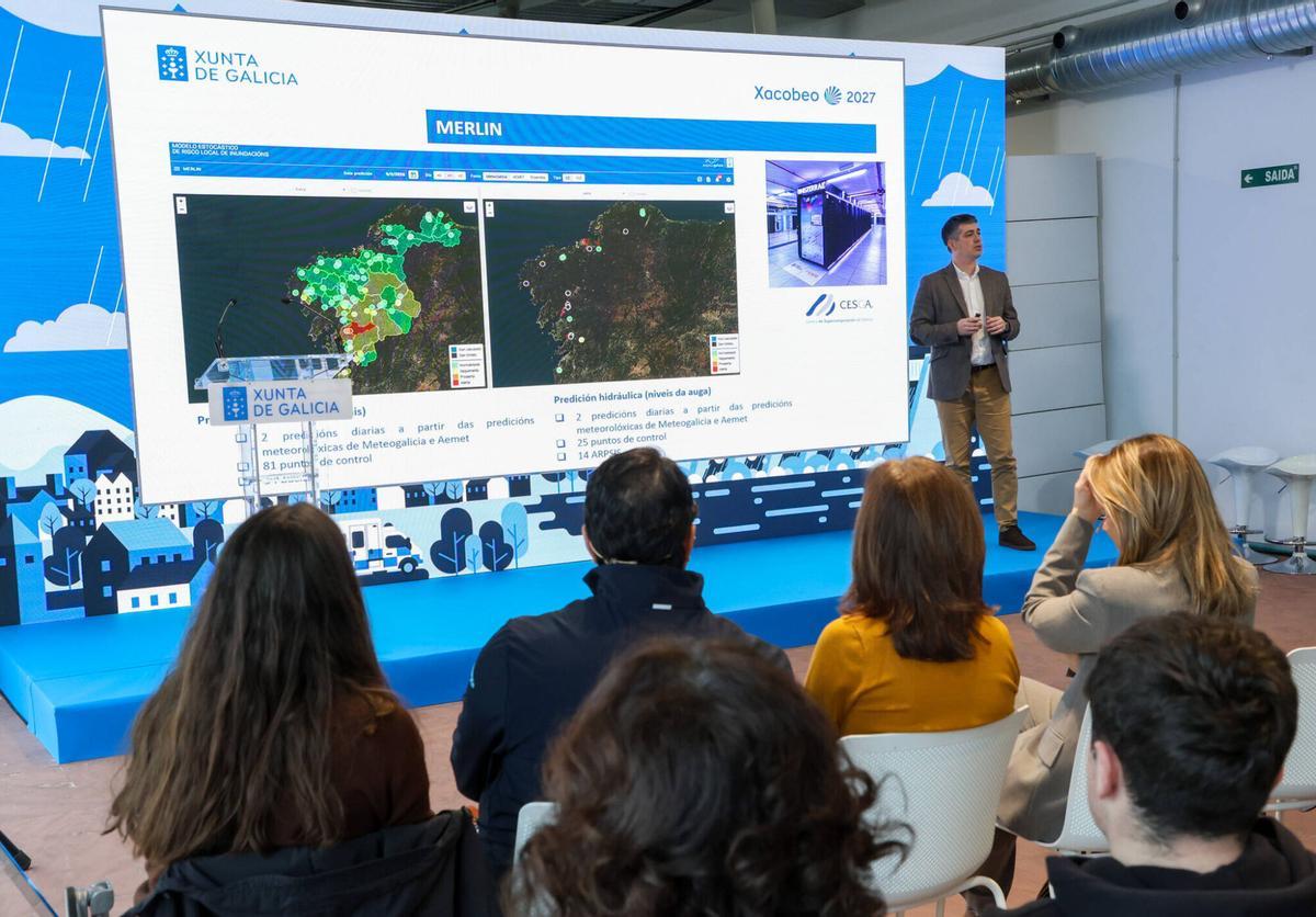 FARO SANTIAGO. LA CONSELLEIRA DE MEDIO AMBIENTE ANGELES VAZQUEZ PARTICIPA EN LA JORNADA DE GESTION DE FENOMENOS METEOROLOGICOS ADVERSOS EN GALICIA. XOAN ALVAREZ