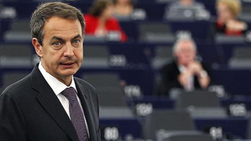 José Luis Rodríguez Zapatero, este martes, en el Congreso de los Diputados