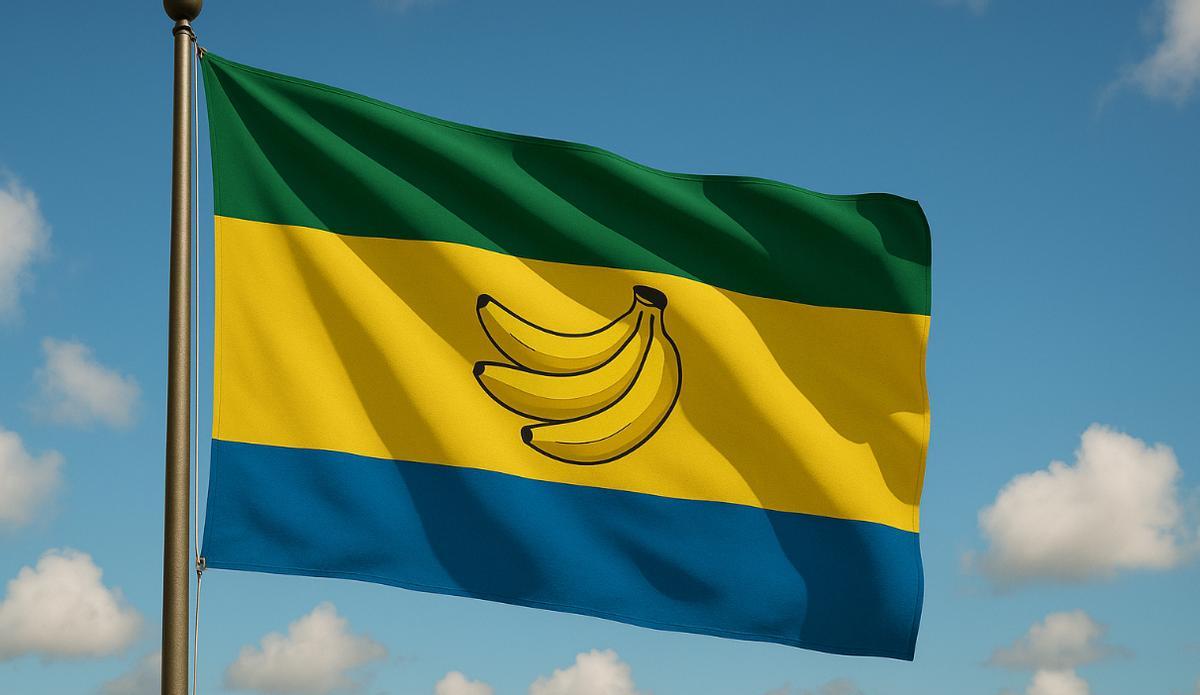 La bandera de este país tiene plátanos en su escudo