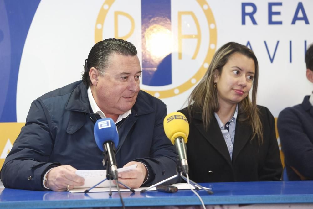 Rueda de prensa de la directiva del Real Avilés