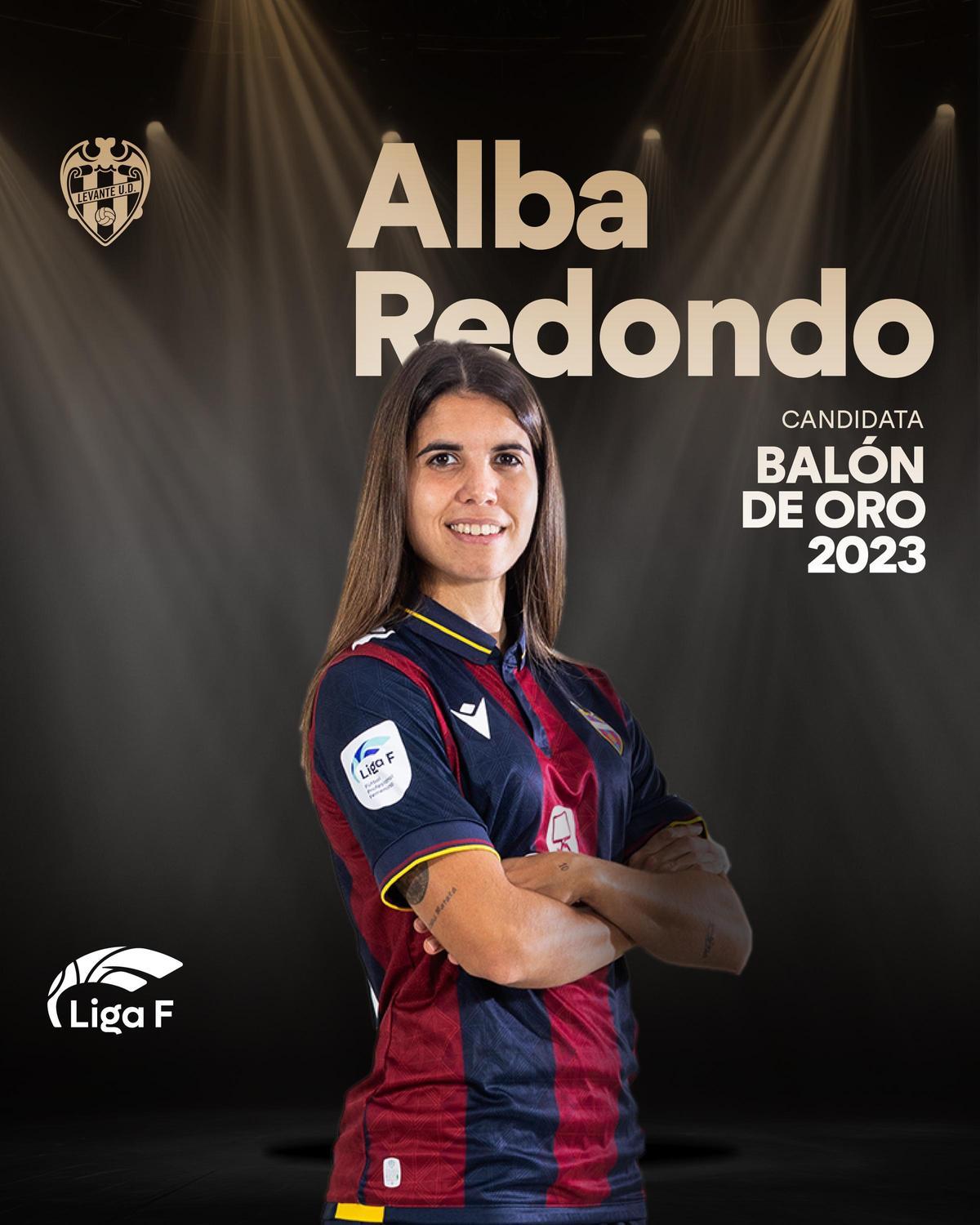 Alba Redondo aspira a ganar esta tarde el Balón de Oro.