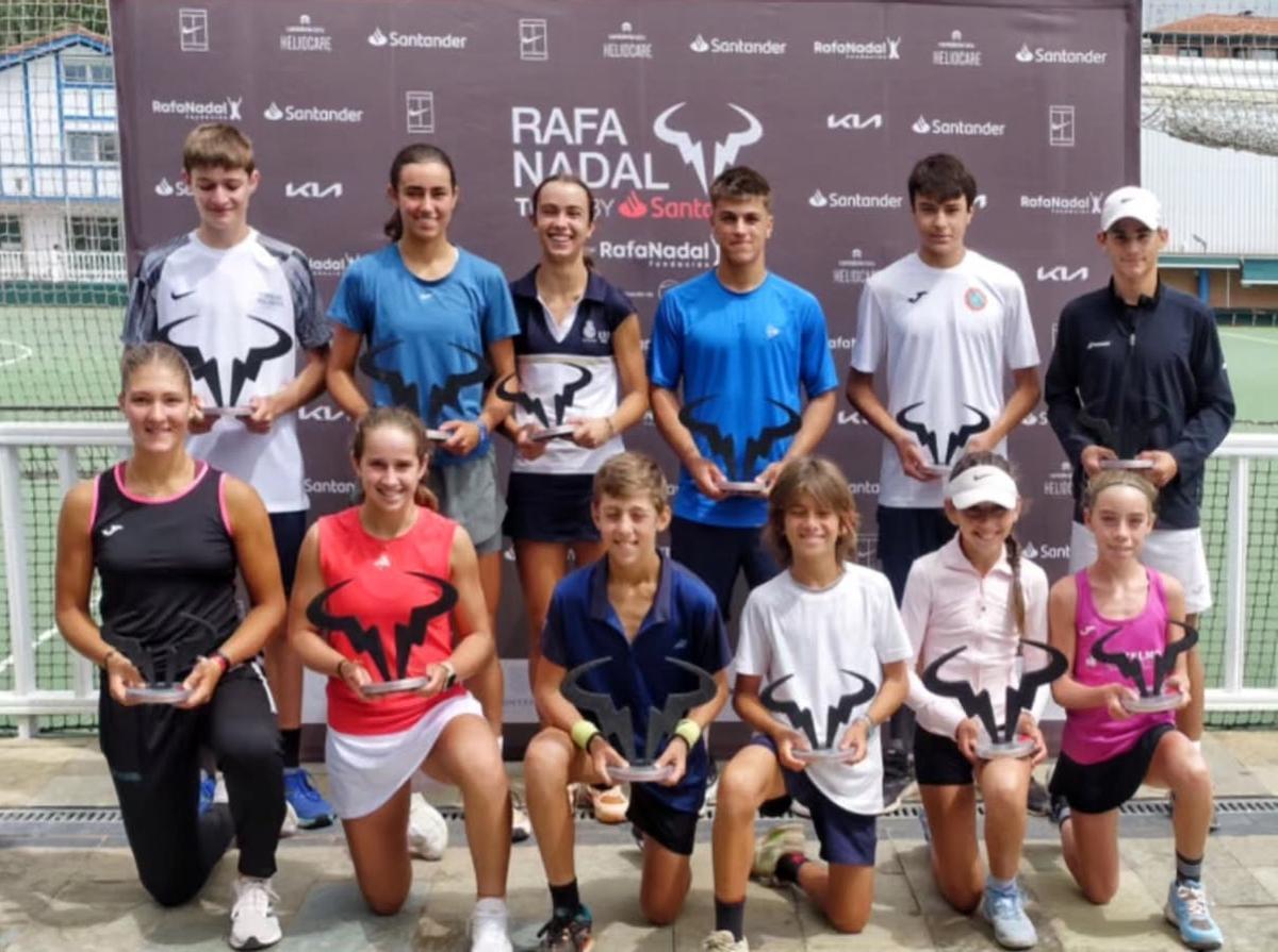 Campions i finalistes de la sisena etapa del Rafa Nadal Tour a Bilbao