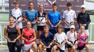 Campions i finalistes de la sisena etapa del Rafa Nadal Tour a Bilbao