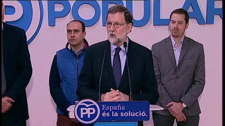 Rajoy ve en el PP &quot;la garantía de que Cataluña siga siendo España y Europa&quot;