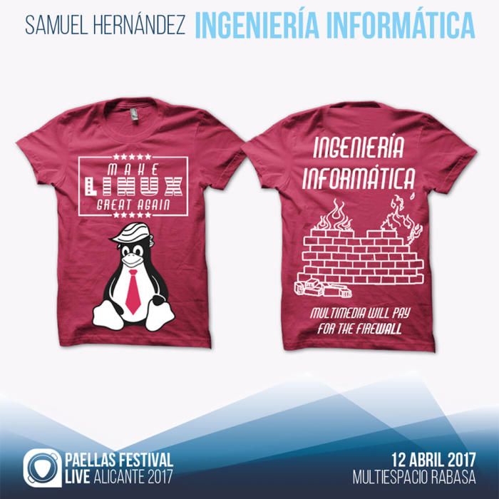 Los universitarios organizan un concurso de camisetas para las Paellas 2017  - Información