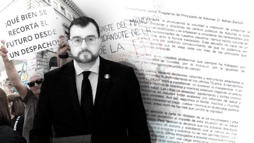 Los profesores de Asturias dan un paso más en su lucha y se encierran en la consejería de Hacienda: &quot;La situación no se puede alargar&quot;