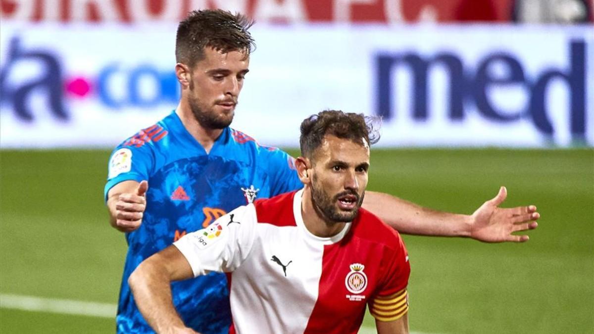 Stuani durante el partido de La Liga SmartBank entre Girona y Mirandés