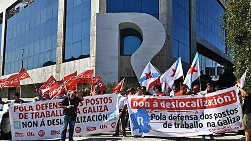 Protesta por la deslocalización en R