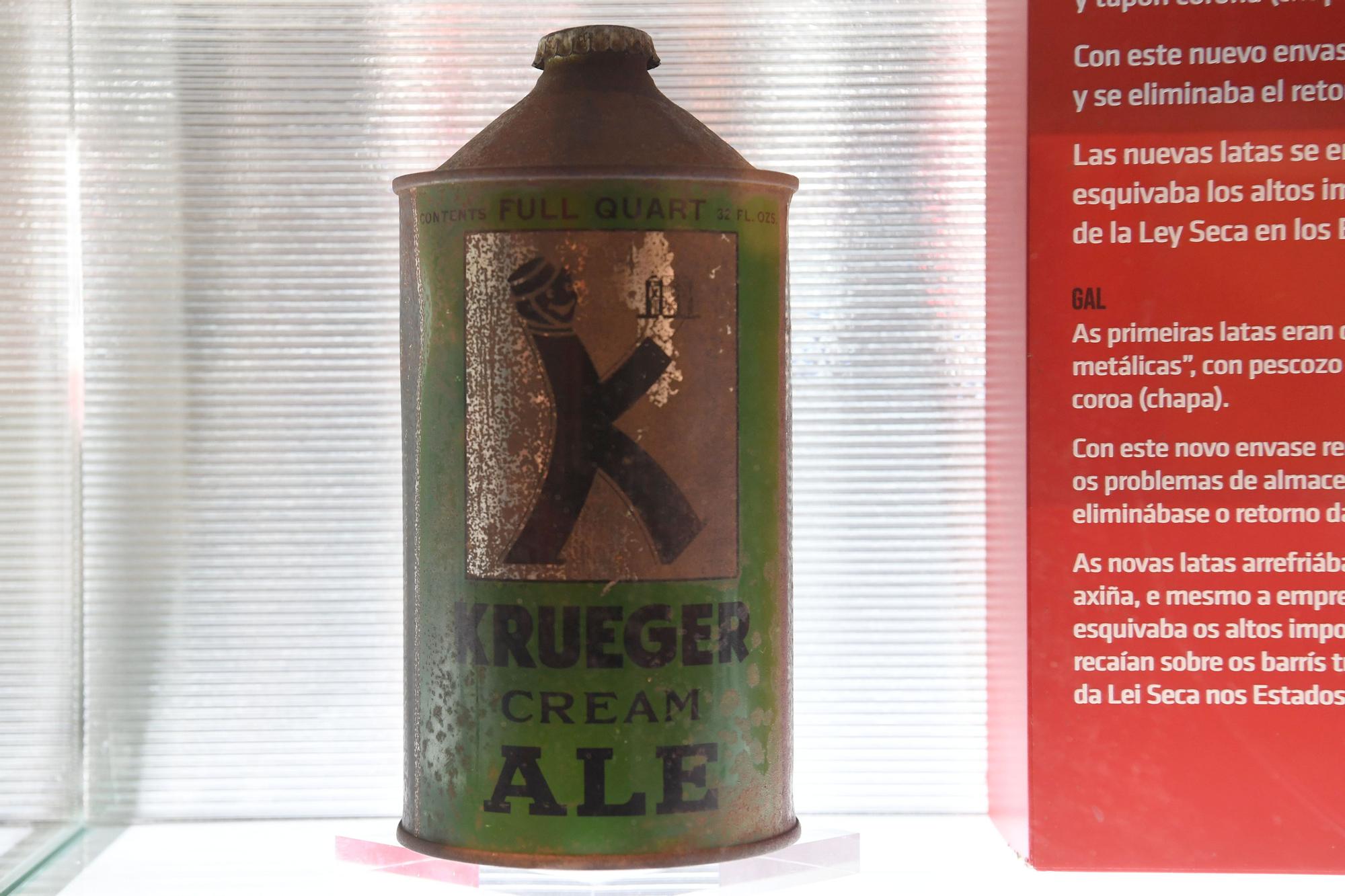 Primera lata de cerveza comercializada en el mundo, en Estados Unidos en 1935, exhibida en el MEGA.