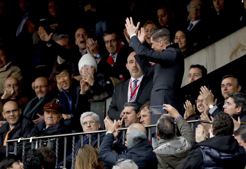 Fernando Torres, en el palco del Vicente Calderón