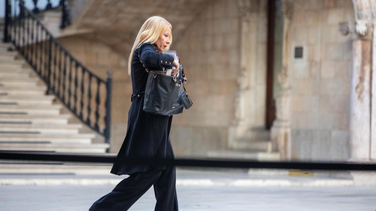 La condenada por la estafa, Beatriz Delgado, en la Audiencia Provincial de Palma.