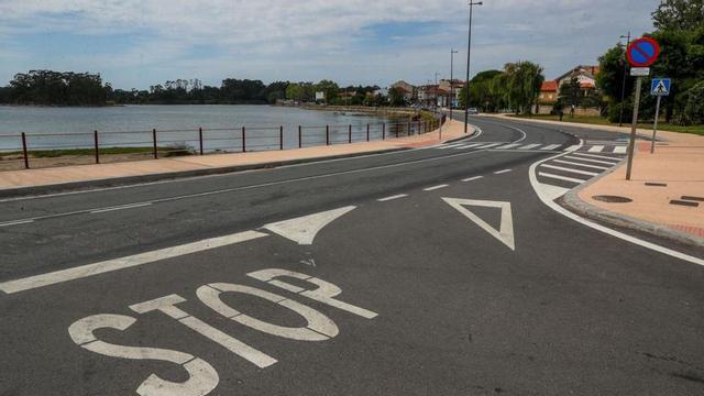 Zona de O Esteiro donde se registran excesos de velocidad y que necesitaría badenes.