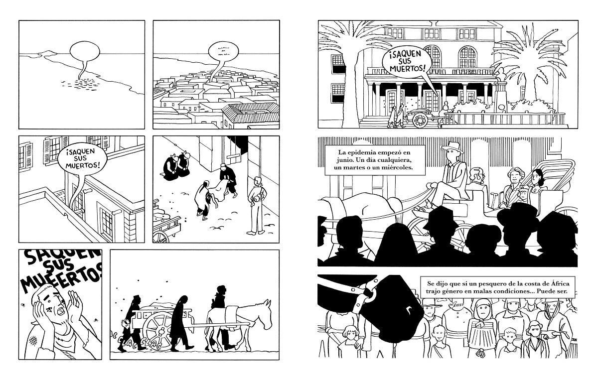Dos páginas del libro "Saquen sus muertos", Rayco Pulido.