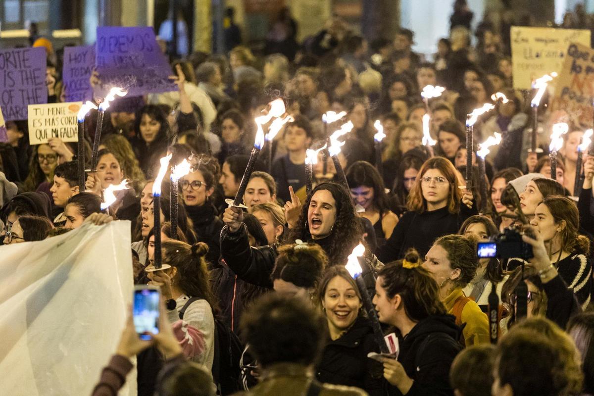 Manifestación del 8-M en Barcelona