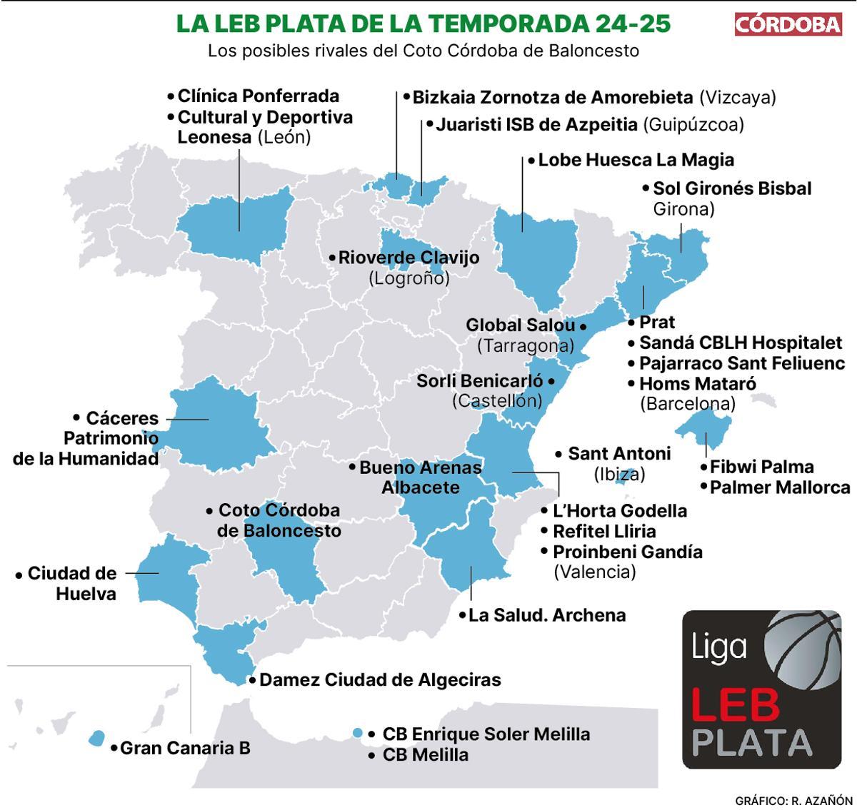 El mapa de la Leb Plata en la próxima temporada 24-25.