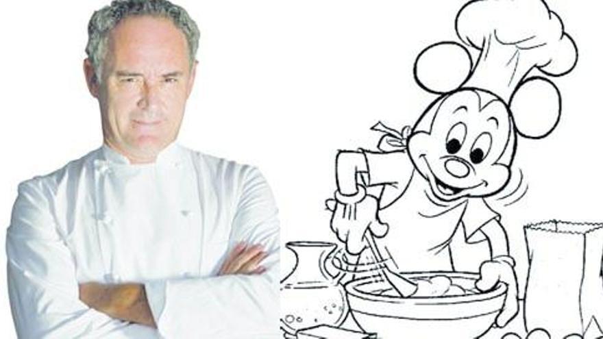 A la cocina con Adrià y Mickey